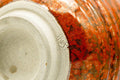 Japanese Teacup - Red Speckled Hare's Fur Glazed Yunomi - close-up of the base