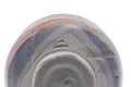 Tezumi — Japanese Matcha Bowl - Blue Orange Shino Glazed Mino-yaki Chawan - 500ml — inverted showing the foot ring