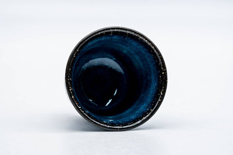 Japanese Teacup - Deep Blue Black Glazed Hagi-yaki Yunomi - 90ml