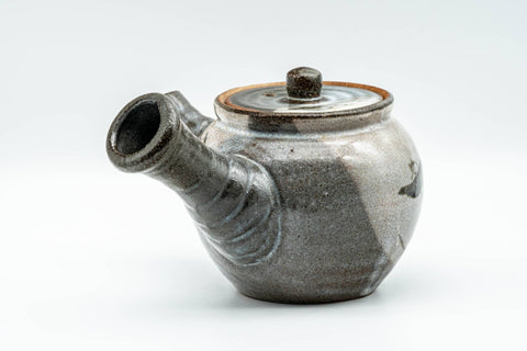 Japanese Kyusu - Bird Grey Karatsu-yaki Debeso Teapot - 350ml - Tezumi