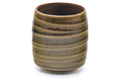 Tezumi — Japanese Teacup - Green Shino Glazed Mino Yunomi - 110ml — tipped to show the interior