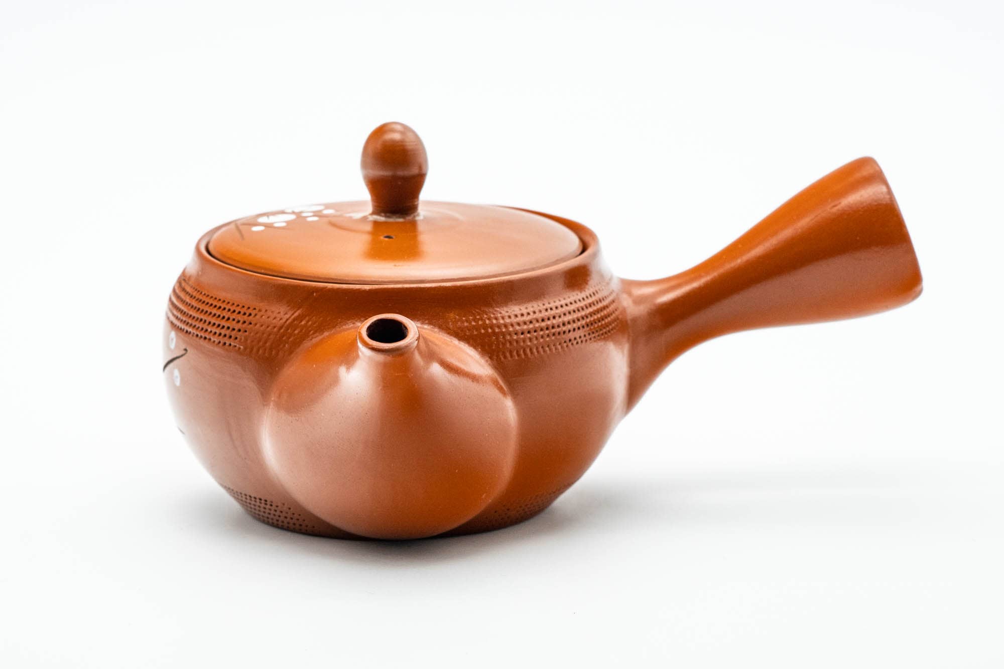 Japanese Kyusu - Ume Plum Blossom Textured Tokoname-yaki Mesh Teapot - 275ml