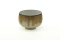 Tezumi — Japanese Teacup - White Yellow Brown Drip-glazed Yunomi - 175ml — front view