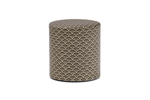 Black Gold Seigaiha Washi Tea Canister - 100g