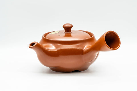 Japanese Kyusu - Red Shudei Tokoname-yaki Mesh Teapot - 300ml