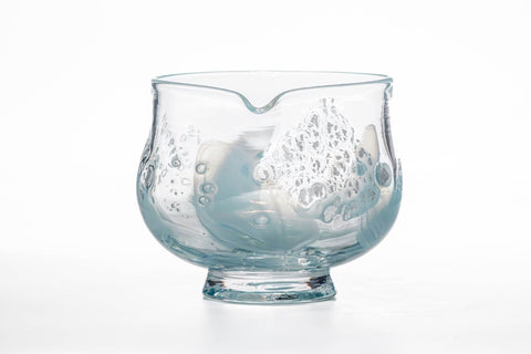 Umi 海 - Blue Glass Spouted Matcha Bowl - 200ml