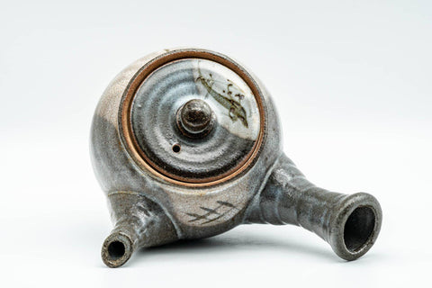 Japanese Kyusu - Bird Grey Karatsu-yaki Debeso Teapot - 350ml - Tezumi