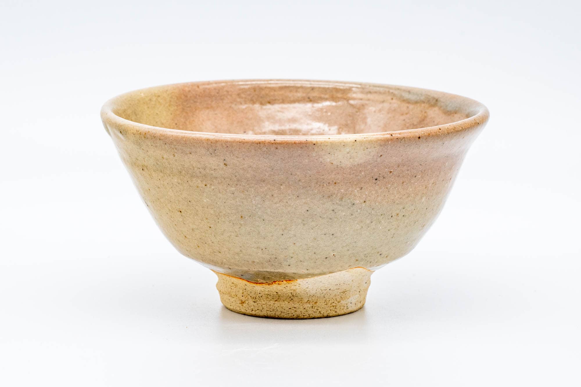 Japanese Matcha Bowl - Beige Pink Drip-Glazed Hagi-yaki Chawan - 400ml