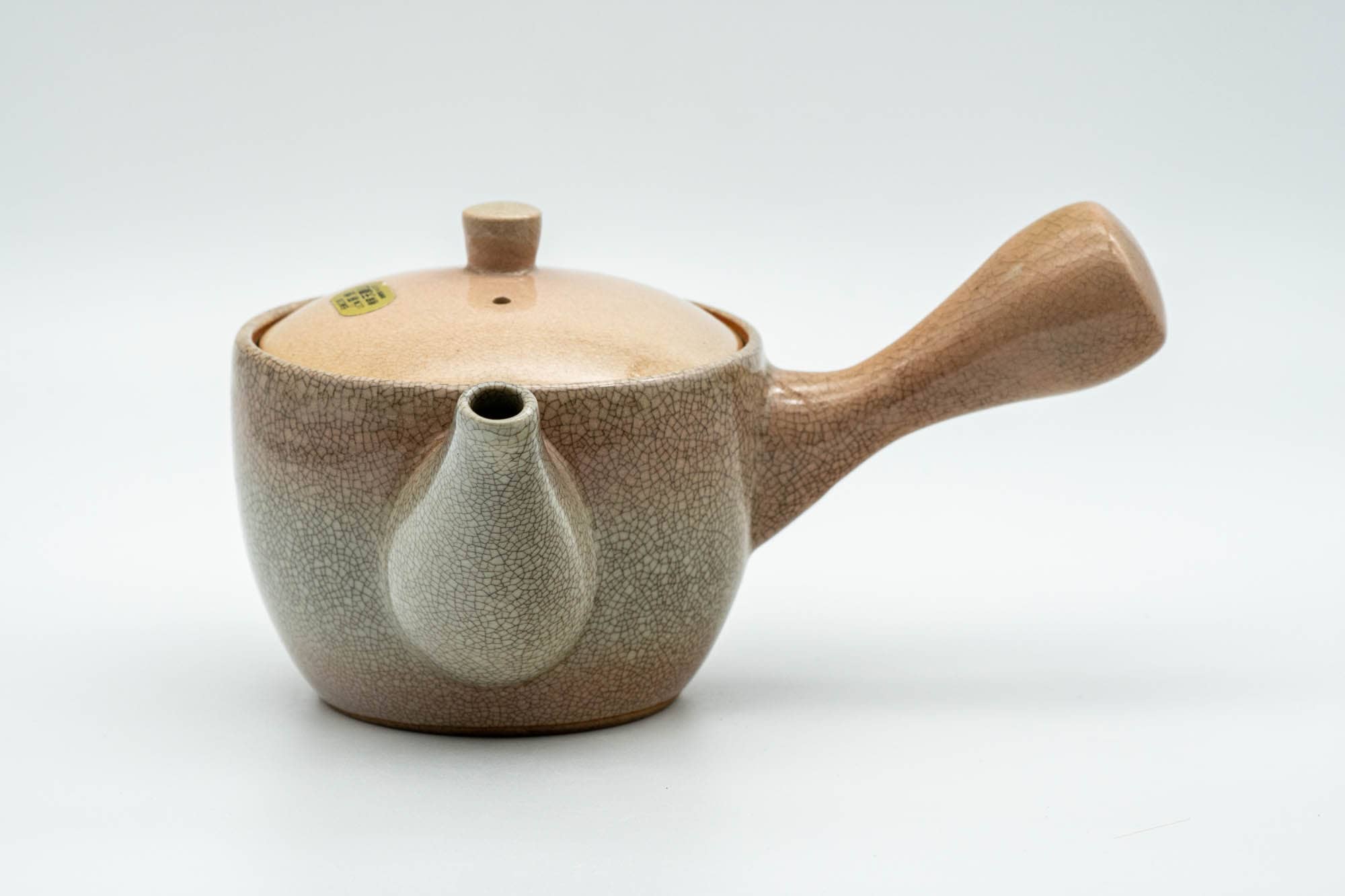 Japanese Kyusu - Beige Weathered Hagi-yaki Do-ake Teapot - 240ml - Tezumi