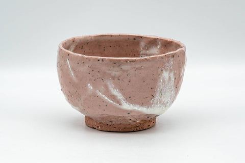 Japanese Matcha Bowl - Pink and White Shino Glazed Wabi-Sabi Chawan - 300ml