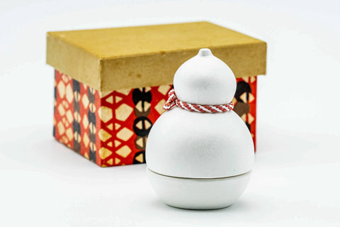 Japanese Kogo - Ceramic Gourd-shaped Incense Container