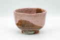 Japanese Matcha Bowl - Pink and Brown Shino Glazed Wabi-Sabi Chawan - 300ml - front view of the bowl