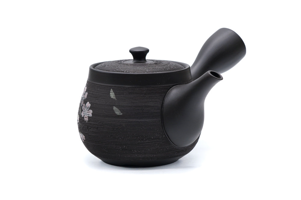 Japanese Kyusu - 春秋窯 Shunju Kiln - Large Sakura Tokoname Teapot - 400ml