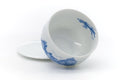 Tezumi — Japanese Teacup - Blue Mountainous Arita Lidded Yunomi - 175ml — top-down view of the interior
