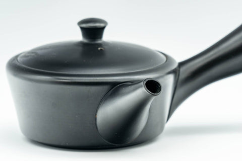 Japanese Kyusu - 高資 Takasuke Kiln - Black Kurodei Momiji Tokoname-yaki Debeso Teapot - 170ml