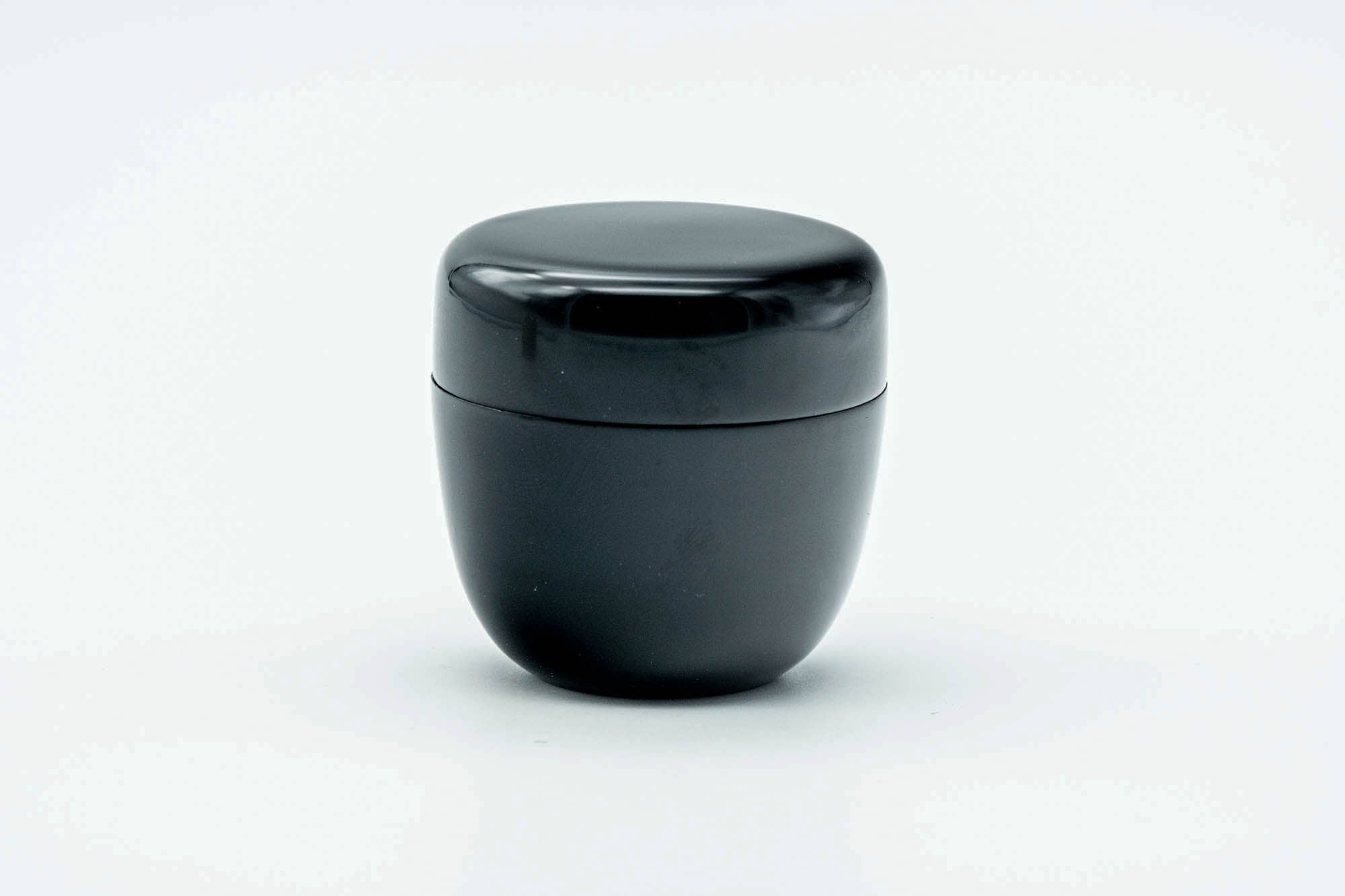 Japanese Ko-Natsume - Small Black Lacquered Wooden Matcha Tea Caddy - 60ml