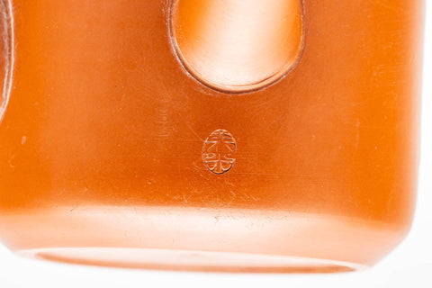 Japanese Kyusu - Small Engraved Script Weathered Tokoname-yaki Debeso Teapot - 140ml