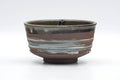 Tezumi — Japanese Matcha Bowl - Brown Green Hakeme White Glazed Chawan - 300ml — front view from another angle