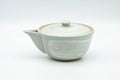 Japanese Houhin - Grey White Hakeme Ceramic Filter Handleless Teapot - 150ml - Tezumi