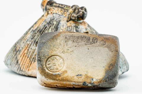 Japanese Kogo - Thatched Roof House Ceramic Incense Container