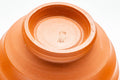Tezumi — Japanese Teacups - Set of 3 Horizontally Sculpted Tokoname-yaki Yunomi - 90ml — inverted showing the foot ring