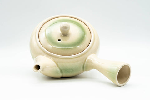 Japanese Kyusu - Lime Green Glazed Obi-ami 360-Degree Filter Teapot - 350ml - Tezumi