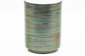 Tezumi — Japanese Teacup - 雲仙窯 Unzen Kiln Nerikomi Tokoname-yaki Yunomi - 300ml — tipped to show the interior