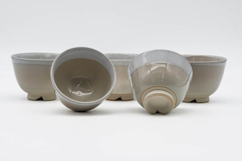 Tea Set - Hagi-yaki Kyusu Teapot with 5 Yunomi Teacups