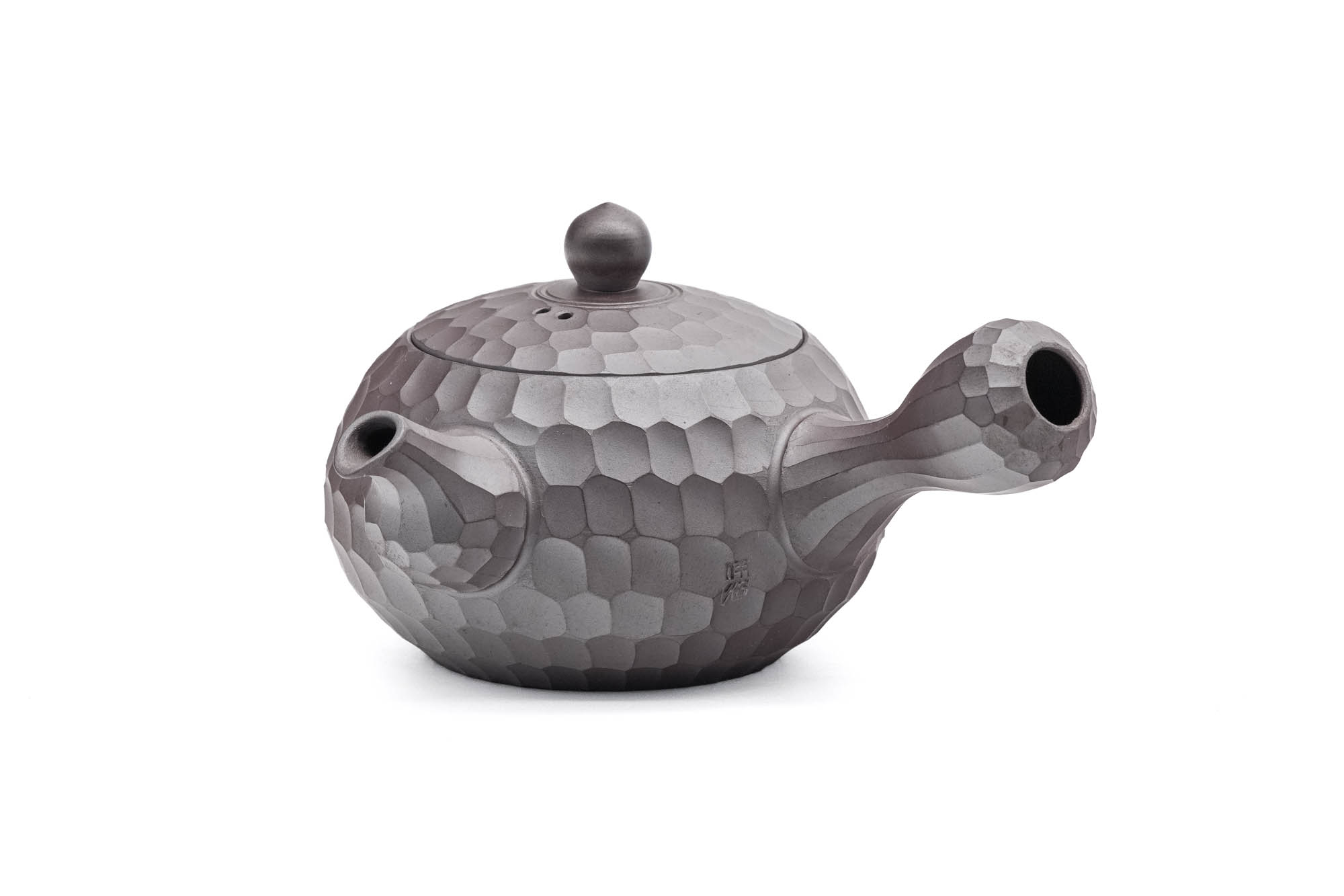 Japanese Kyusu - 森伊呂久 Mori Iroku - Diamond Cut Banko-yaki Teapot - 180ml