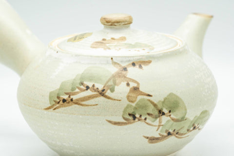 Tezumi — Japanese Kyusu - Beige Foliage Kiyomizu-yaki Debeso Teapot - 300ml — additional view