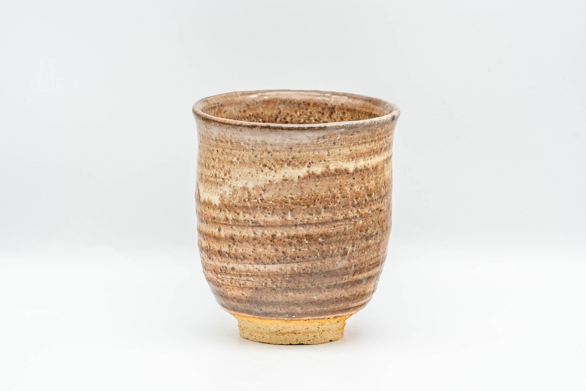 Japanese Teacup - Beige Drip-Glazed Hagi-yaki Yunomi with Wooden Box - 280ml