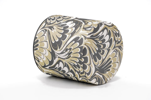 Black Gold Marbled Florentine Paper Tea Canister - 100g