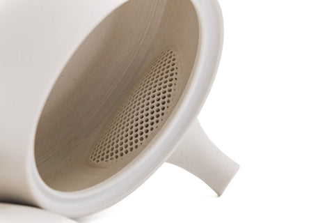 Trapezoidal White Tokoname Teapot - 200ml