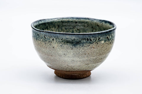 Japanese Matcha Bowl - Beige Blue Hare's Fur Glazed Wan-nari Chawan - 250ml
