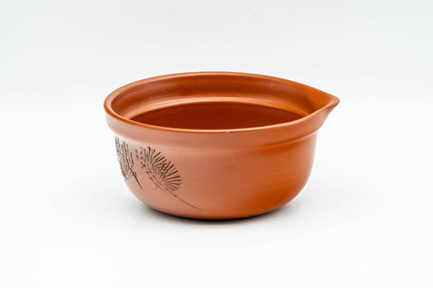 Japanese Tea Set - 光昇 Shoryu Kiln - Floral Engraved Tokoname-yaki Kyusu Teapot with Katakuchi Water Cooler and 5 Yunomi Teacups