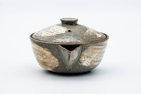 Japanese Houhin - Weathered Grey Hakeme Glazed Handleless Teapot - 140ml