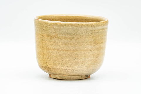 Japanese Teacup - Beige Glazed Floral Yunomi - 150ml