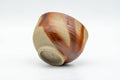 Tezumi — Japanese Teacup - Orange Hidasuki Bizen-yaki Yunomi - 75ml — top-down view of the interior