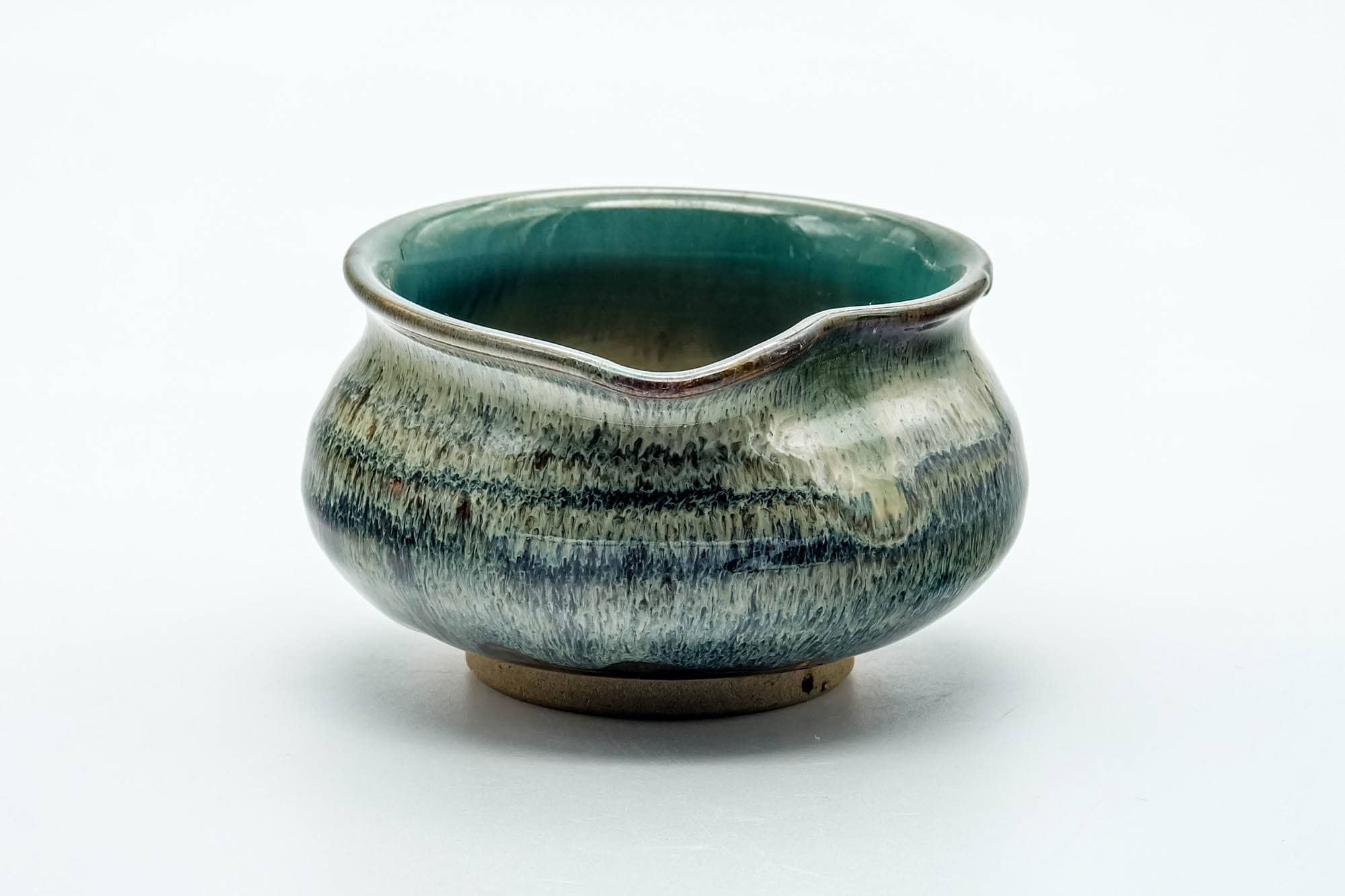 Japanese Katakuchi - Green Hare's Fur Drip-Glazed Water Cooler - 150ml