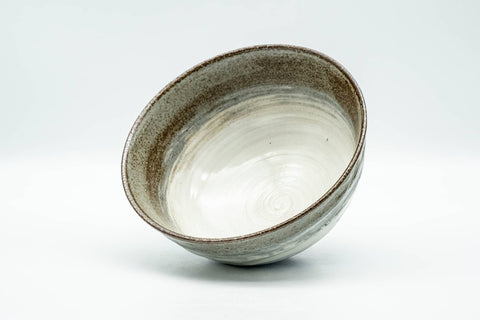 Japanese Matcha Bowl - Beige White Blue Glazed Chawan - 250ml