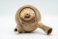 Tezumi — Japanese Kyusu - Weathered Beige Floral Bamboo Decorated Debeso Teapot - 270ml — interior view showing the filter