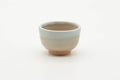 Tezumi — Japanese Teacup - Small Beige White Glazed Hagi-yaki Guinomi - 40ml — front view from another angle