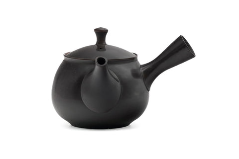 Polished Black Red Yōhen Tokoname Teapot - 180ml