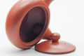Tezumi — Japanese Kyusu - Smooth Red Shudei Tokoname-yaki Debeso Teapot - 150ml — closeup of the decoration