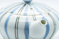 Japanese Kyusu - Blue Striped Arita-yaki Debeso Teapot - 300ml - Tezumi
