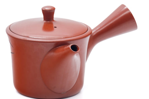 Tezumi — Japanese Kyusu - Bamboo Engraved Tokoname Mesh Teapot - 260ml — closeup of the base
