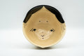 Tezumi — Japanese Matcha Bowl - Otafuku Okame Themed Kyo-yaki Chawan - 300ml — front view