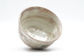 Tezumi — Japanese Matcha Bowl - Beige Milky Hakeme Lemons Kyo-yaki Chawan - 250ml — tipped to show the interior