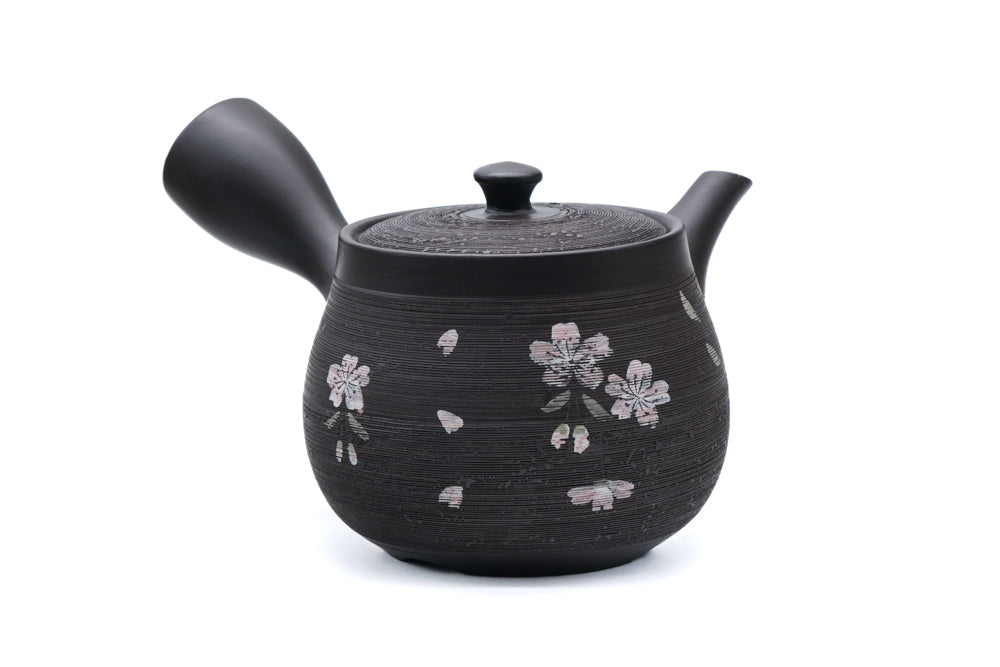 Japanese Kyusu - 春秋窯 Shunju Kiln - Large Sakura Tokoname Teapot - 400ml