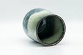 Tezumi — Japanese Teacup - Green White Hare's Fur Drip-Glazed Agano-yaki Yunomi - 175ml — three-quarter view